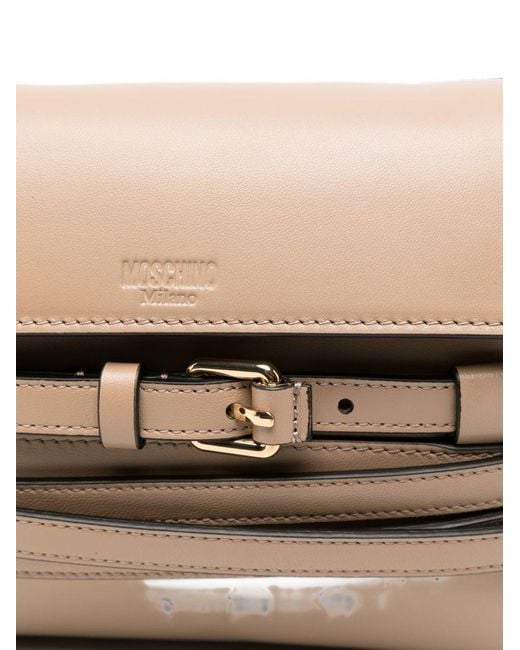 Moschino White Tie Me Belt-Detail Shoulder Bag
