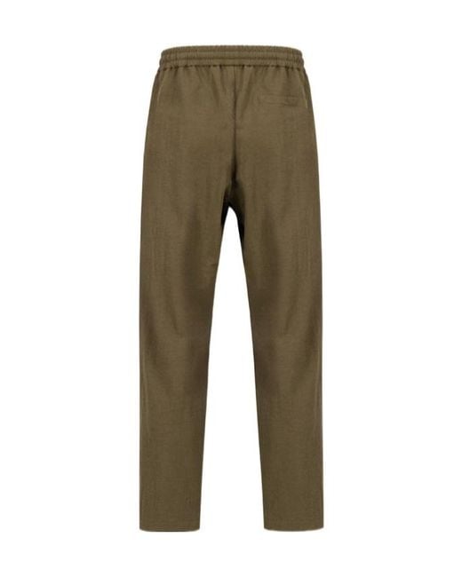Harris Wharf London Green Comfort Trousers Rayon for men