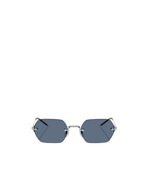 Oliver Peoples Blue Hexagonal-Frame Sunglasses for men