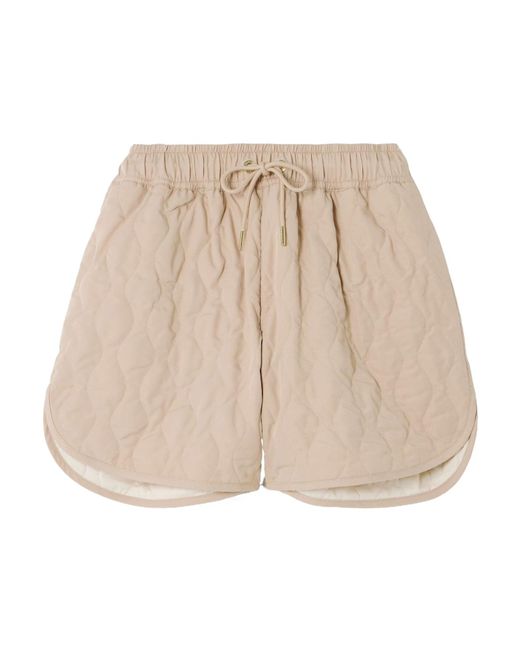 Varley Natural Catrine Quilted Shorts