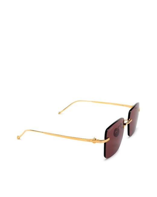 Cartier Pink Square Rimless Sunglasses for men