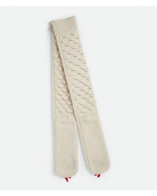Bottega Veneta White Snake Scales Knit Socks for men