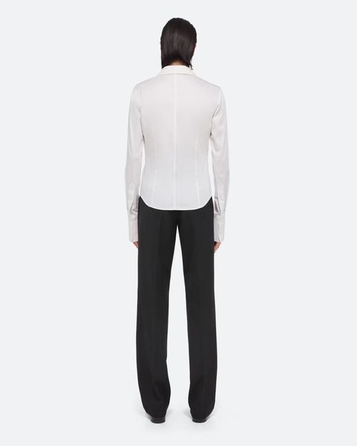 Helmut Lang White Fitted Poplin Shirt