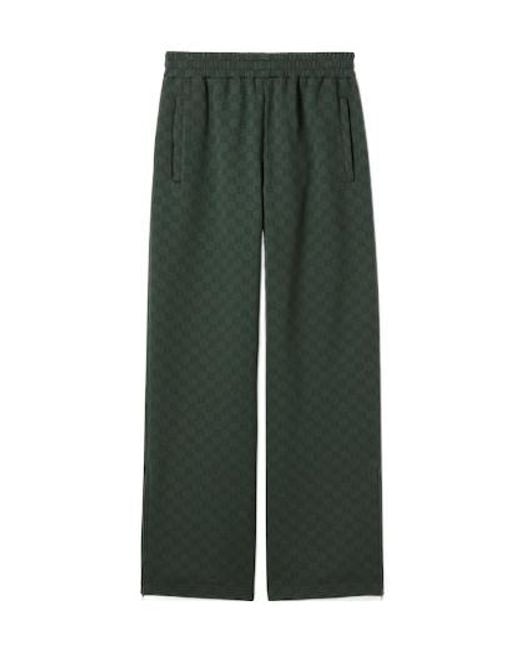Gucci Green Gg Technical Jersey Pants for men