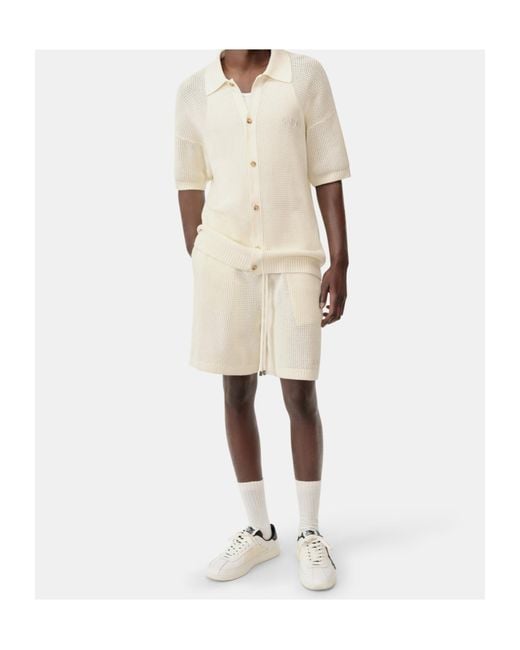 Amiri White Crochet Mesh Shorts for men