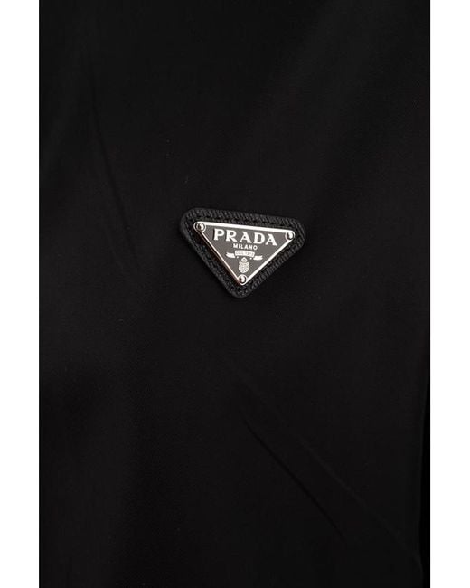 Prada Black Re-Nylon Logo-Plaque Jacket