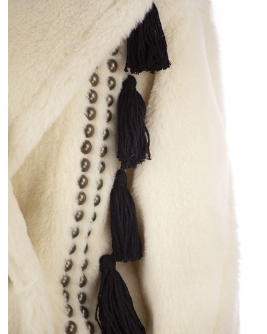 Max Mara Natural Faux-Fur Double-Breasted Coat