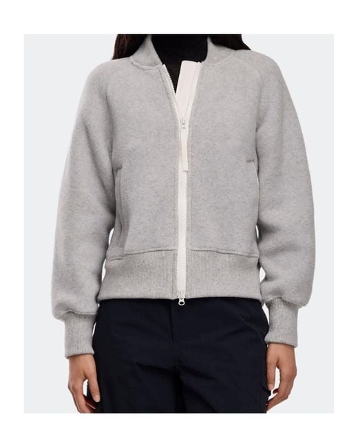 Canada Goose Gray Sierra Zip-Front Bomber Jacket