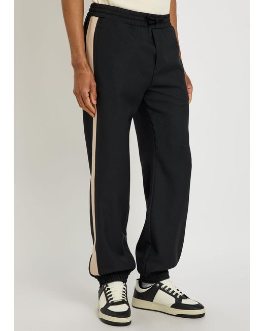 Valentino Black Jersey-Twill Track Pants for men
