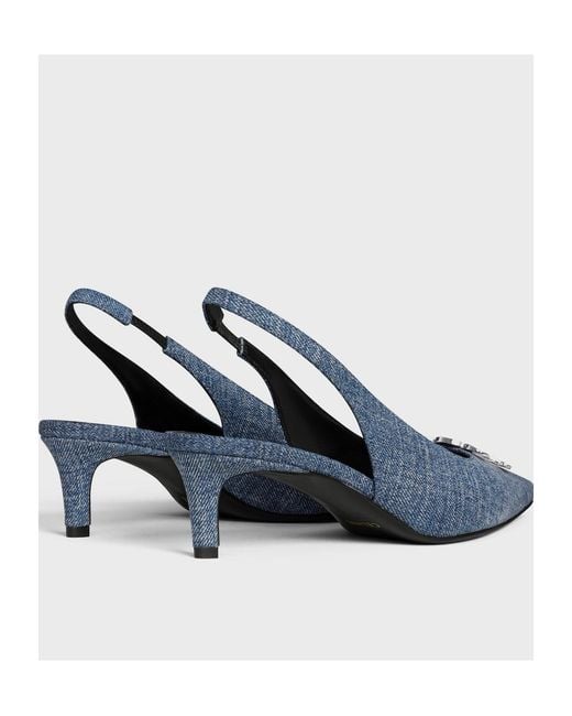 Céline Blue Alma Triomphe Slingback