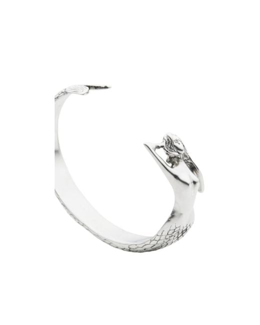 MM6 by Maison Margiela White Mermaid Cuff Bracelet for men
