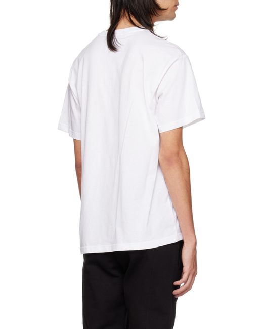 Versace Jeans White Couture Logo Printed Crewneck T-Shirt for men