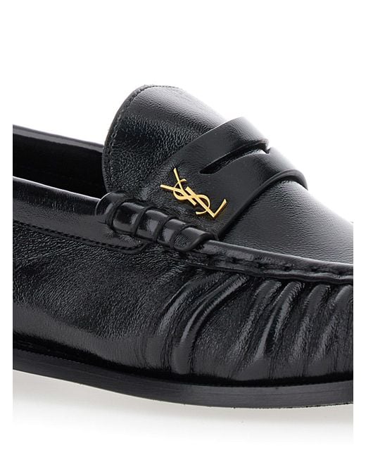 Saint Laurent Black Le Loafer Slip-On Loafers