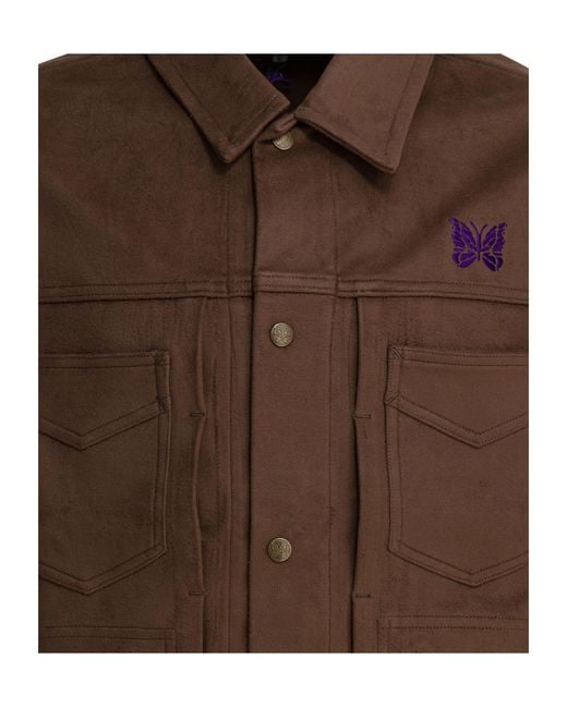 Needles Brown Penny Jean Overshirt Jacket for men