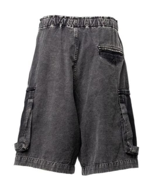 Maison Mihara Yasuhiro Damage Cargo Shorts in Black for Men | Lyst