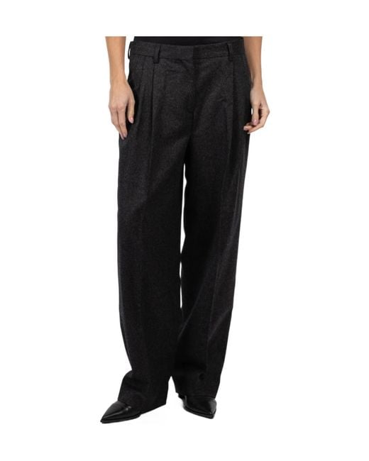 Totême Black Casual Pants With Belt Loops