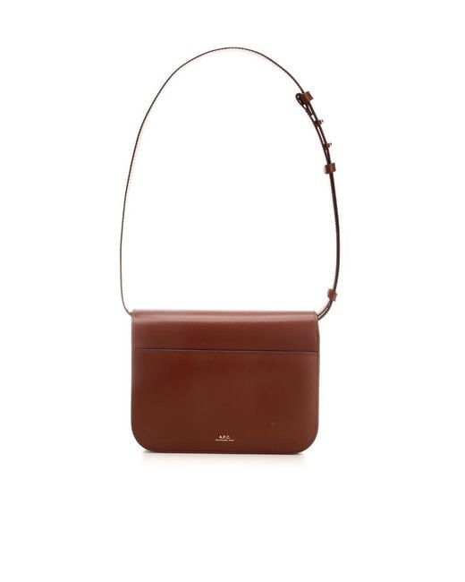 A.P.C. White Logo Engraved Astra Small Shoulder Bag