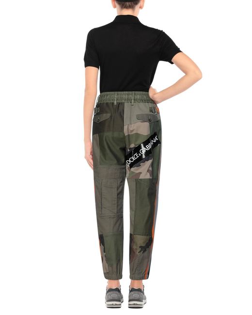 Dolce & Gabbana Green Multi-Color Casual Pants