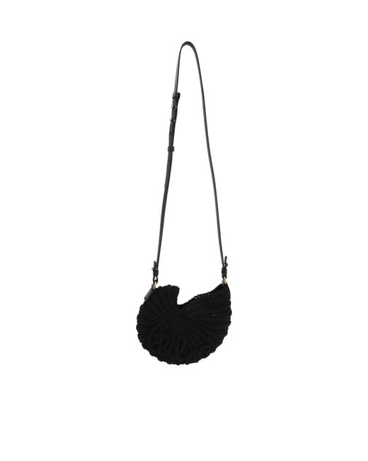Chloé White Chloé Logo Detailed Woven Crossbody Bag