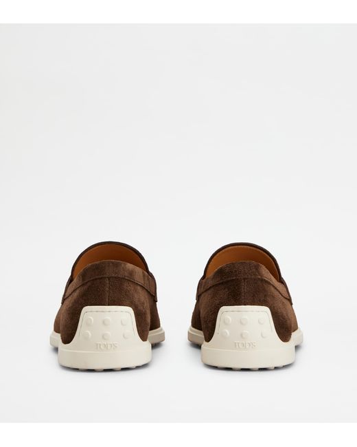 Tod's Brown Round-Toe Loafers for men