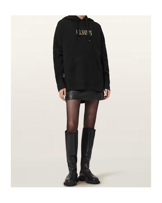 AllSaints Black Core Logo Graphic Hoodie