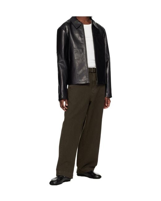 Entire studios Black Corehide Leather Jacket for men