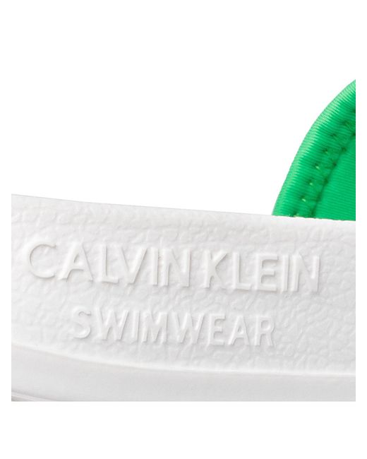 Calvin Klein Green Logo Slippers for men