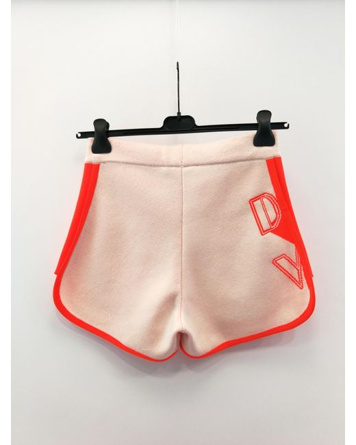 Dior Red Elastic Waist Shorts