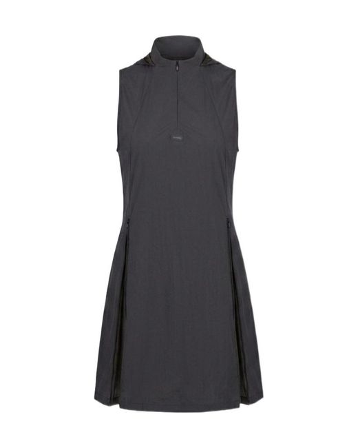Amomento Black Nylon Hooded Dress