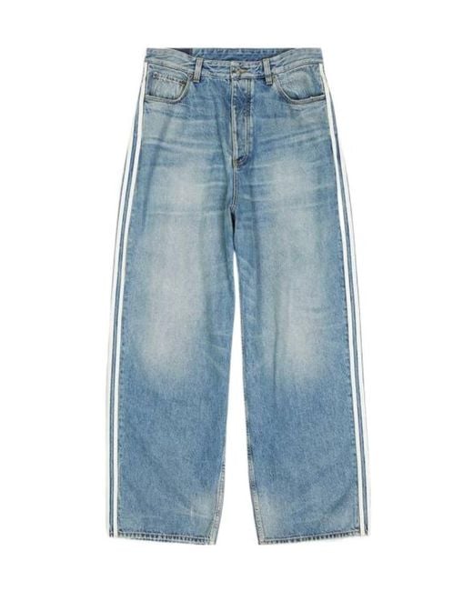 Balenciaga Blue Adidas Large Baggy Trousers