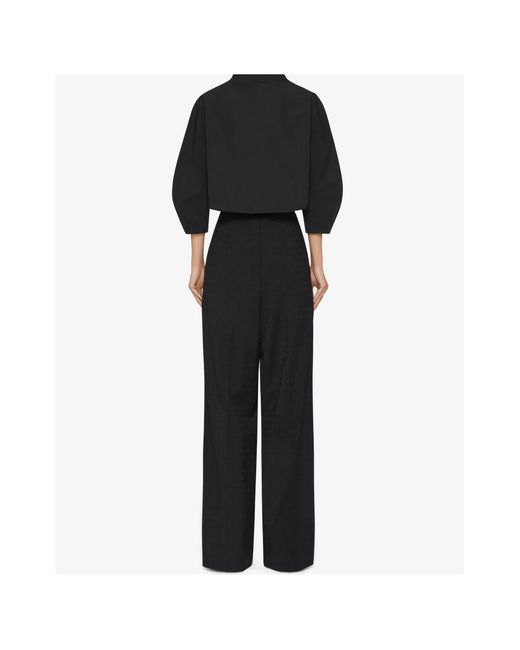 Givenchy Black Monogram 72 Jacquard Pleated Pants