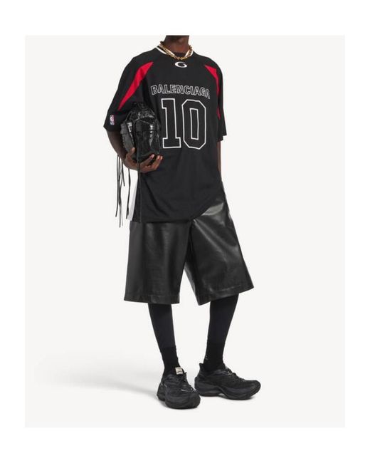 Balenciaga Black Nba Collaboration Oversized T-Shirt for men