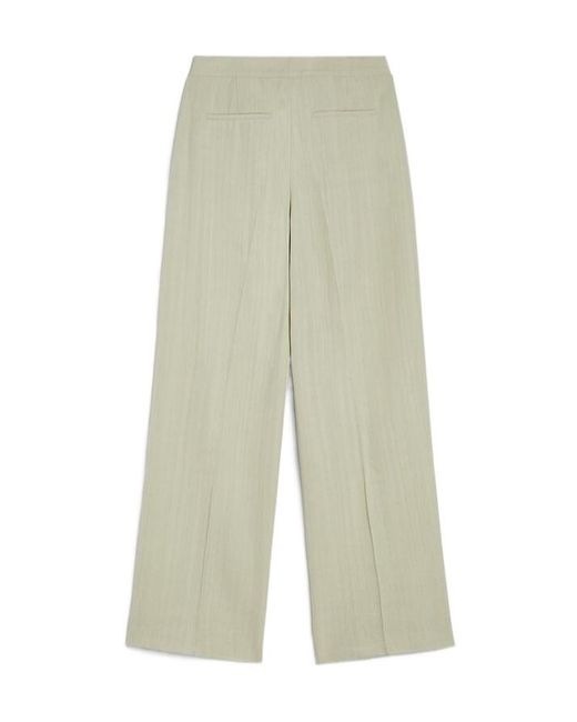 Jil Sander White Pleat-Detailed Straight-Leg Trousers
