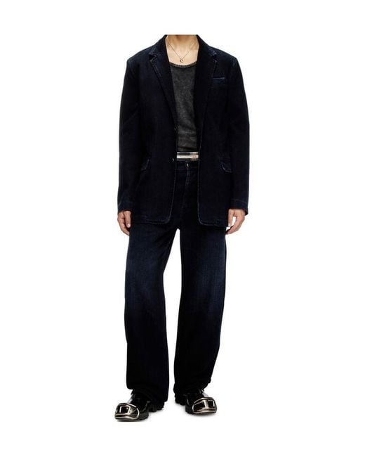 DIESEL Blue D-Reger Denim Blazer for men