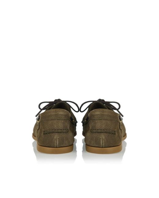 Tom Ford Green Round-Toe Lace-Up Boat Loafers for men