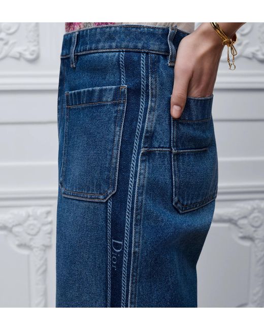 Dior Blue High-Waist Flared Jeans