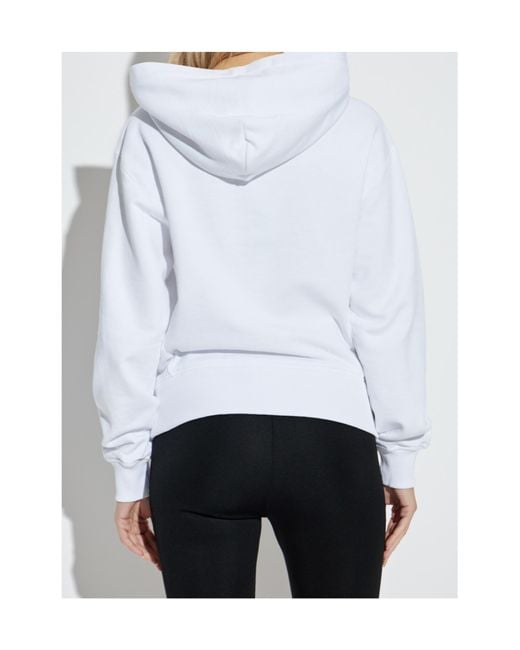 Dolce & Gabbana White Logo Printed Hoodie