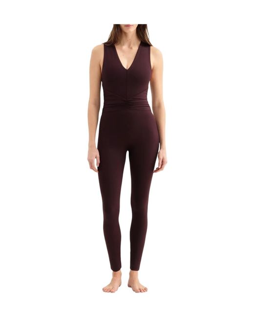 Eres Purple Hope Cross-Back Ribbed Jumpsuit