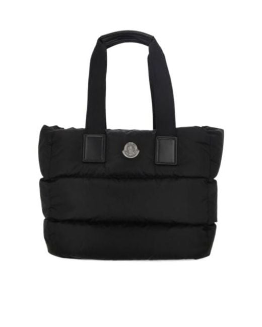 Moncler Black Logo Patch Padded Tote Bag