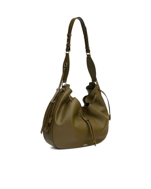 Isabel Marant Green Drawstring Hobo Shoulder Bag