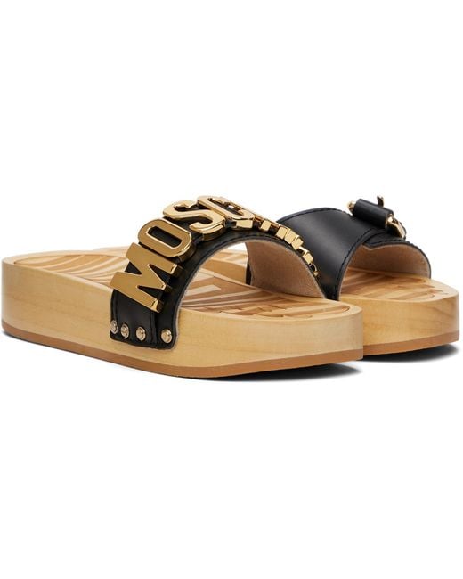 Moschino Multicolor Open-Toe Slippers
