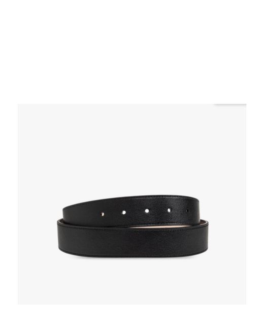 Bally White Rectangular Buckle Leather Belt for men