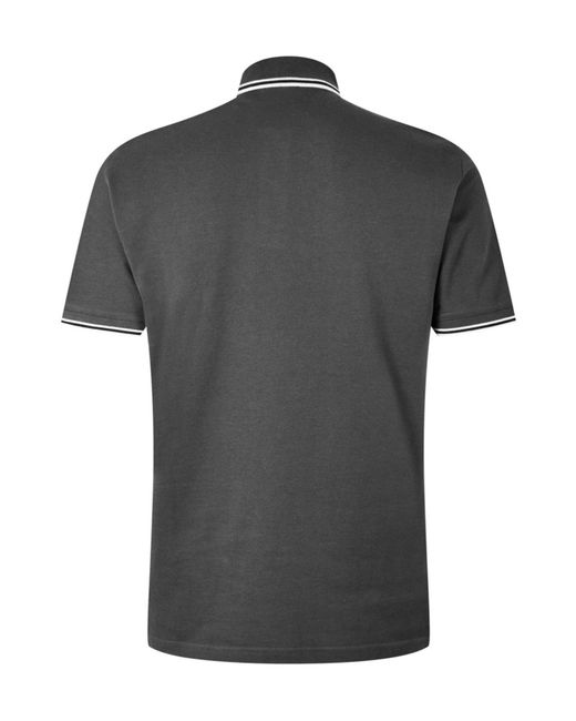 Barbour Gray Evan Tipped Short-Sleeved Polo Shirt for men