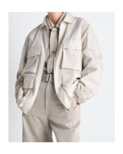 Lemaire White Pocket Zip Jacket for men