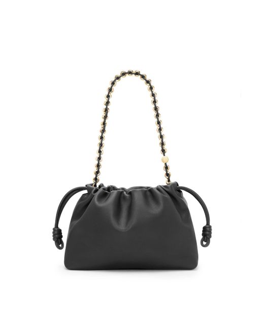 Loewe Black Flamenco Medium Drawstring Shoulder Bag