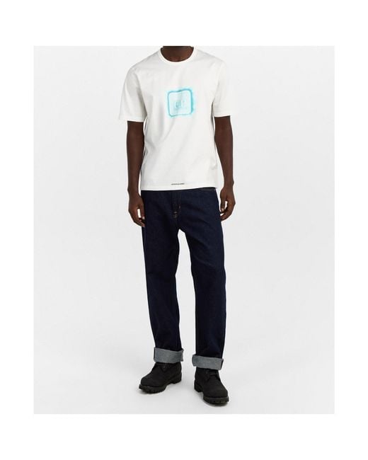 C P Company White Front Logo T-Shirt for men