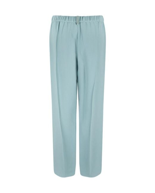 Fabiana Filippi Blue Straight-Leg Casual Pants