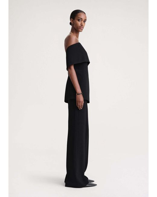 Totême Black Totême Off-Shoulder Top