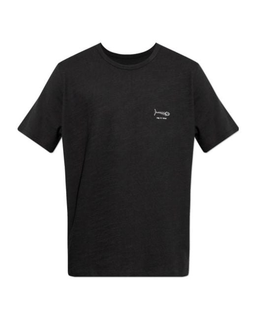 Rag & Bone Black Short-Sleeved T-Shirt for men