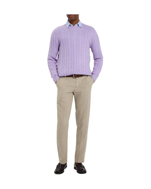 Polo Ralph Lauren Purple Cable-Knit Cashmere Jumper for men